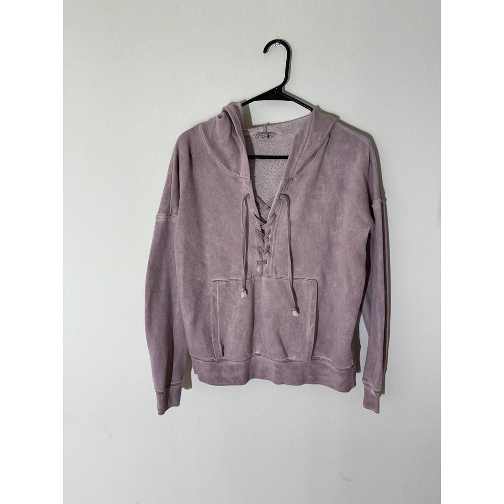 American Eagle Outfitters Womens Pullover Hoodie Sweatshirt  Lace Up Size M